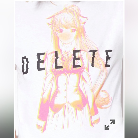 Spencer’s Delete Monika T Shirt - Doki Doki Literature Club S43 S45 S48 - Picture 2 of 5